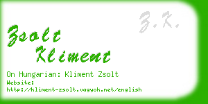 zsolt kliment business card